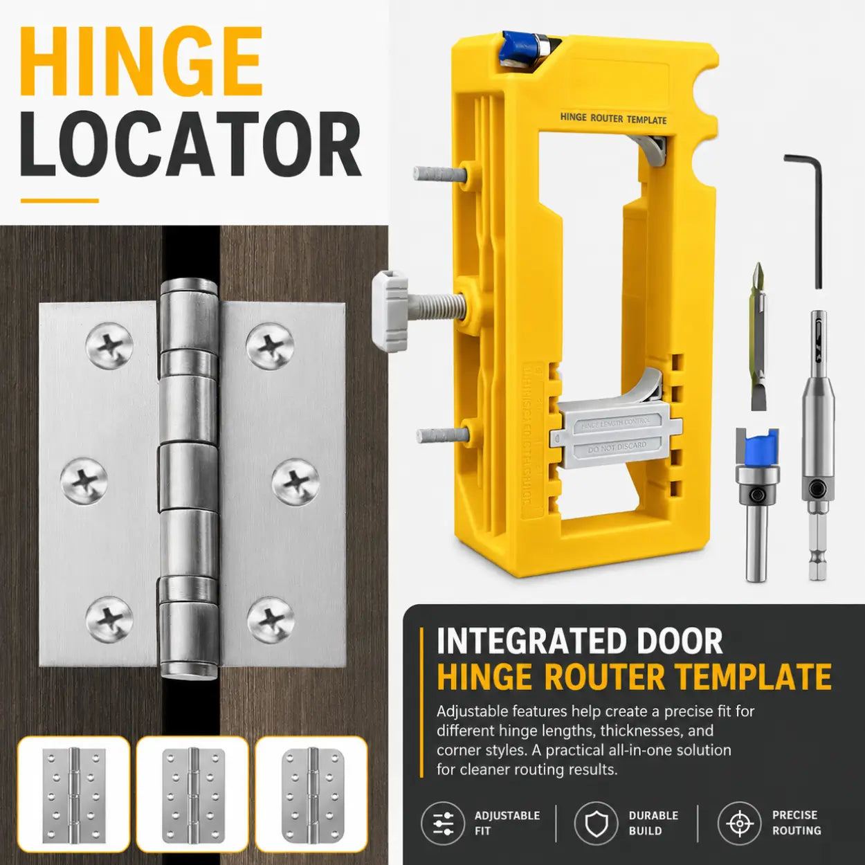 Bevis QuickFit Door Hinge Router Jig