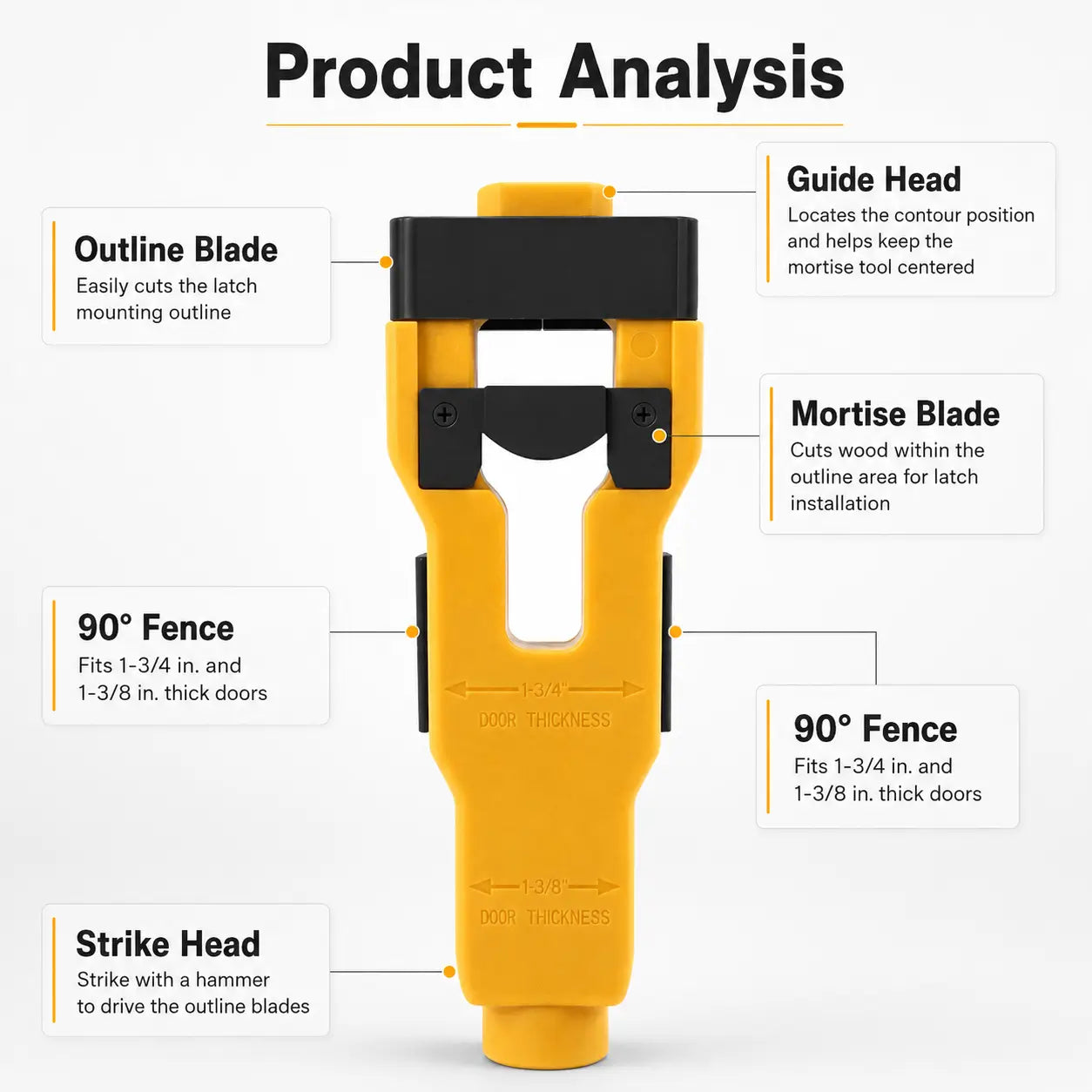 Bevis Precision Door Latch Mortise Tool