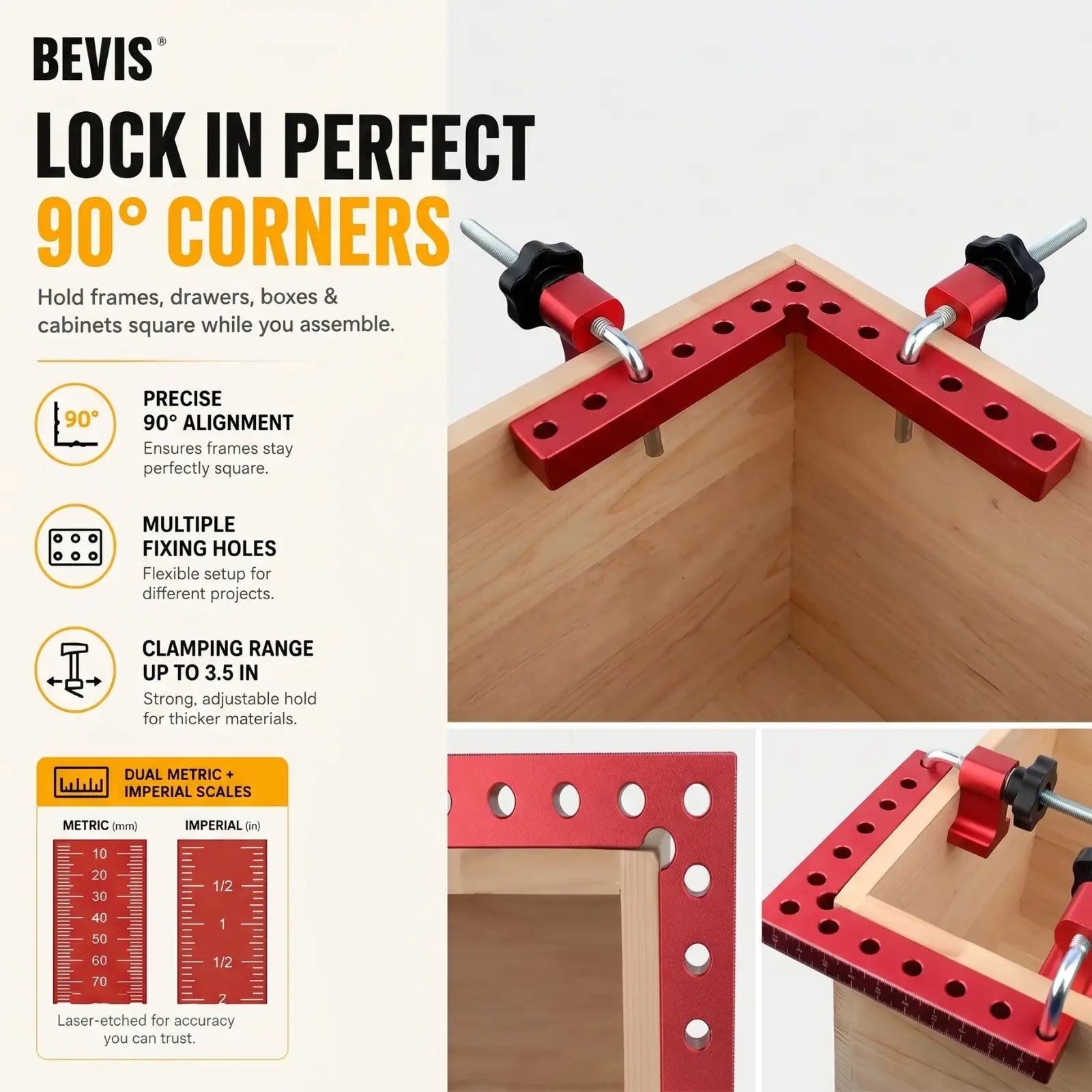 BEVIS 90° Corner Clamp Set