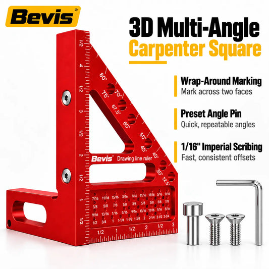 Bevis 3D Multi-Angle Carpenter Square