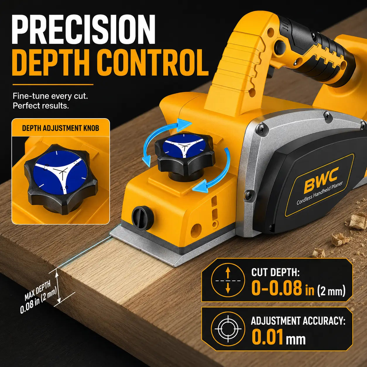 Bevis ProCut Cordless Wood Planer