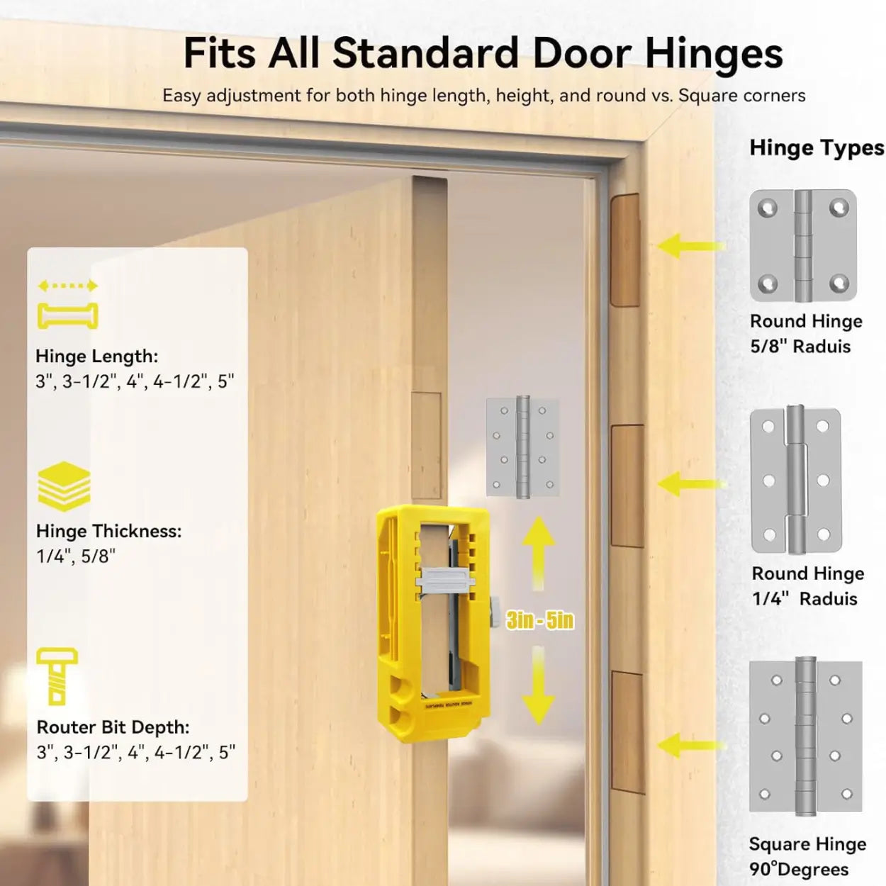 Bevis QuickFit Door Hinge Router Jig