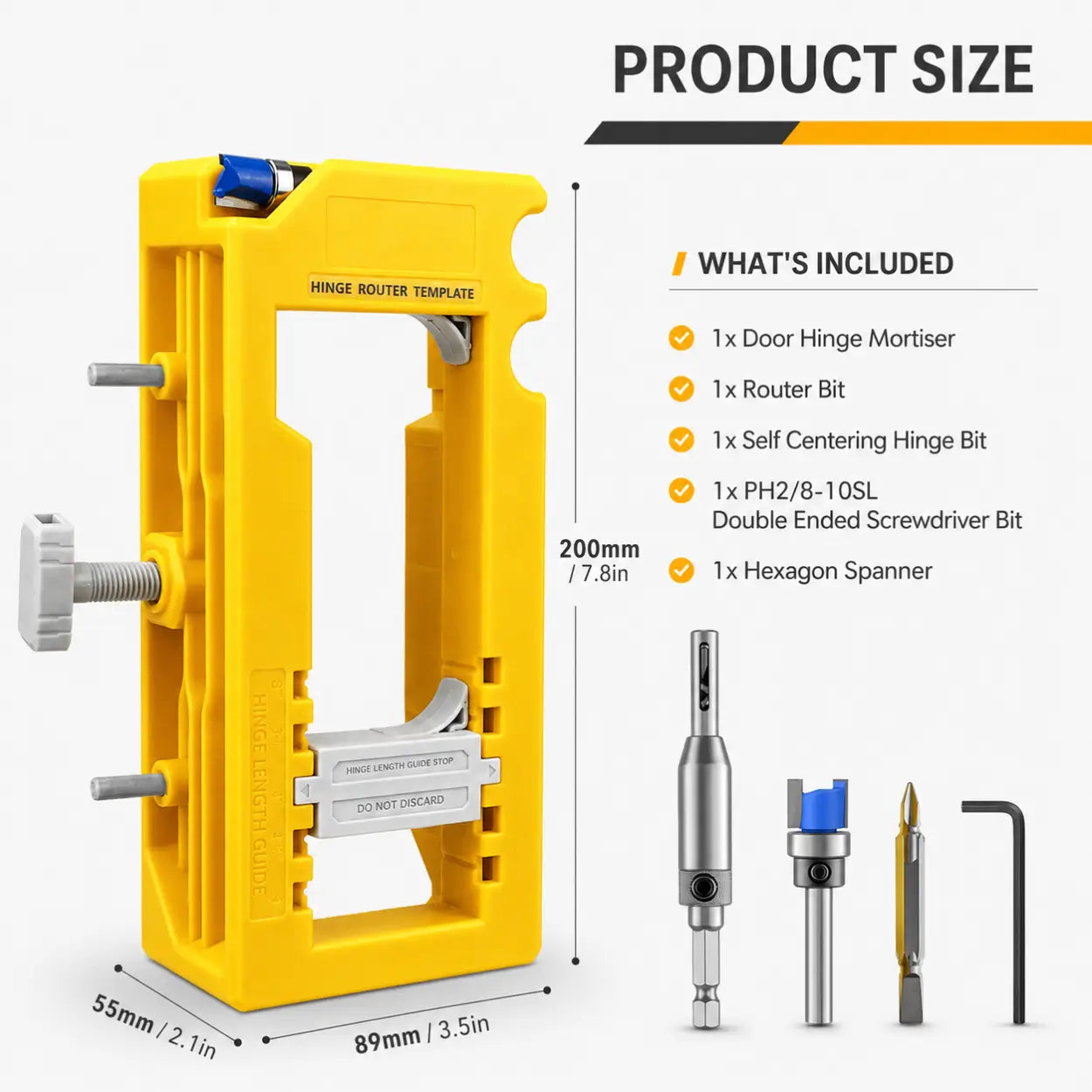Bevis QuickFit Door Hinge Router Jig