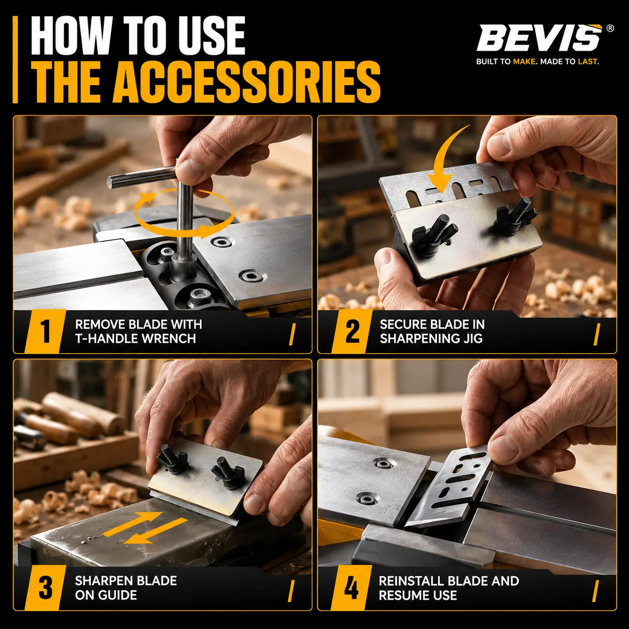 Bevis ProCut Cordless Wood Planer
