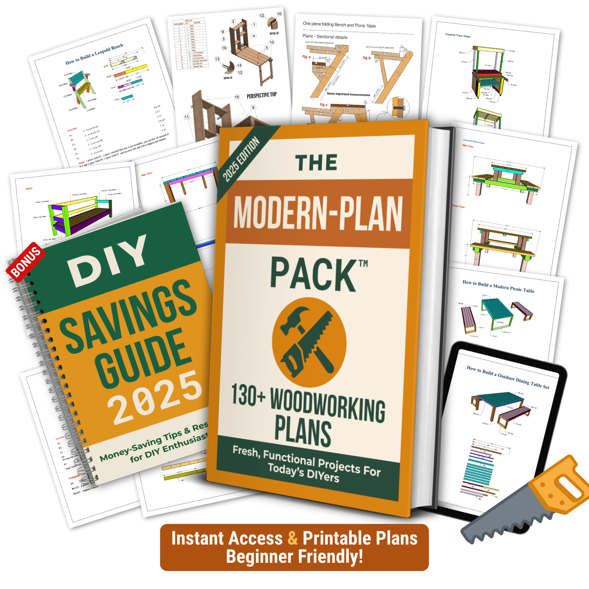 Modern-Plan Pack™ 130+ Woodworking Plans – Bevis Wood Club