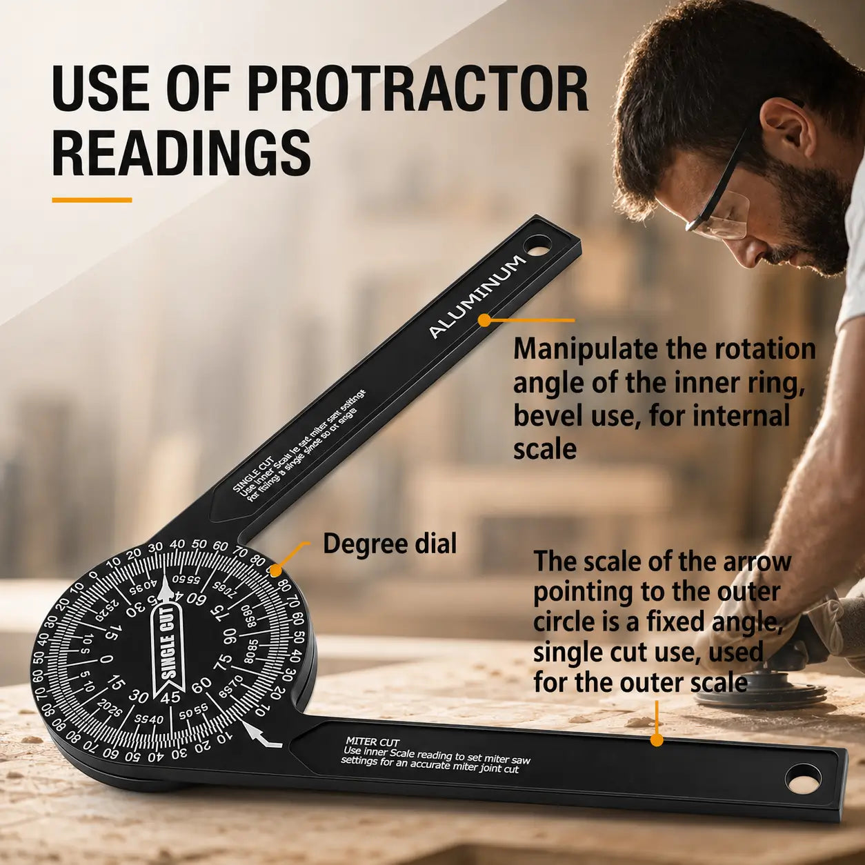 Bevis TrueAngle Miter Saw Protractor